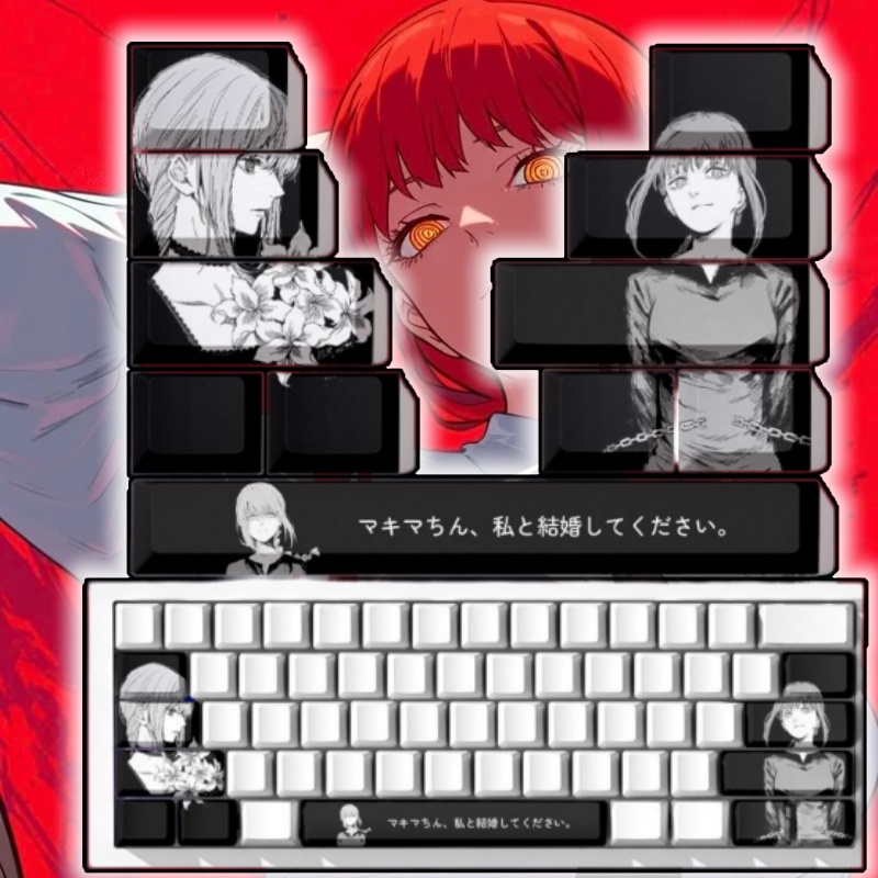 Gaming Accessories To Gift - Chainsaw Man Makima Theme Anime Keycaps