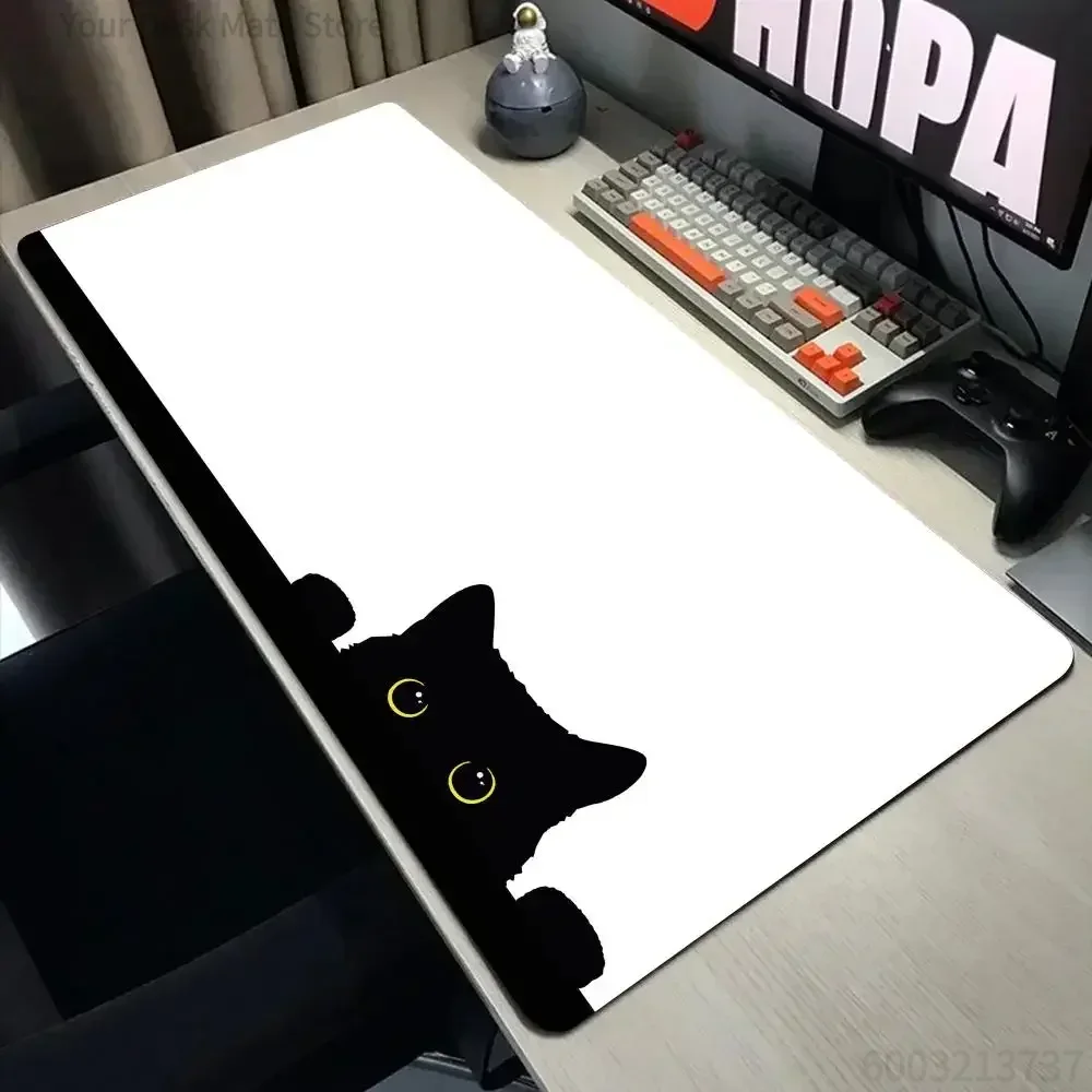Funny black cat Mouse Pads Cut - Gaming Accessories Companies 评论和价格