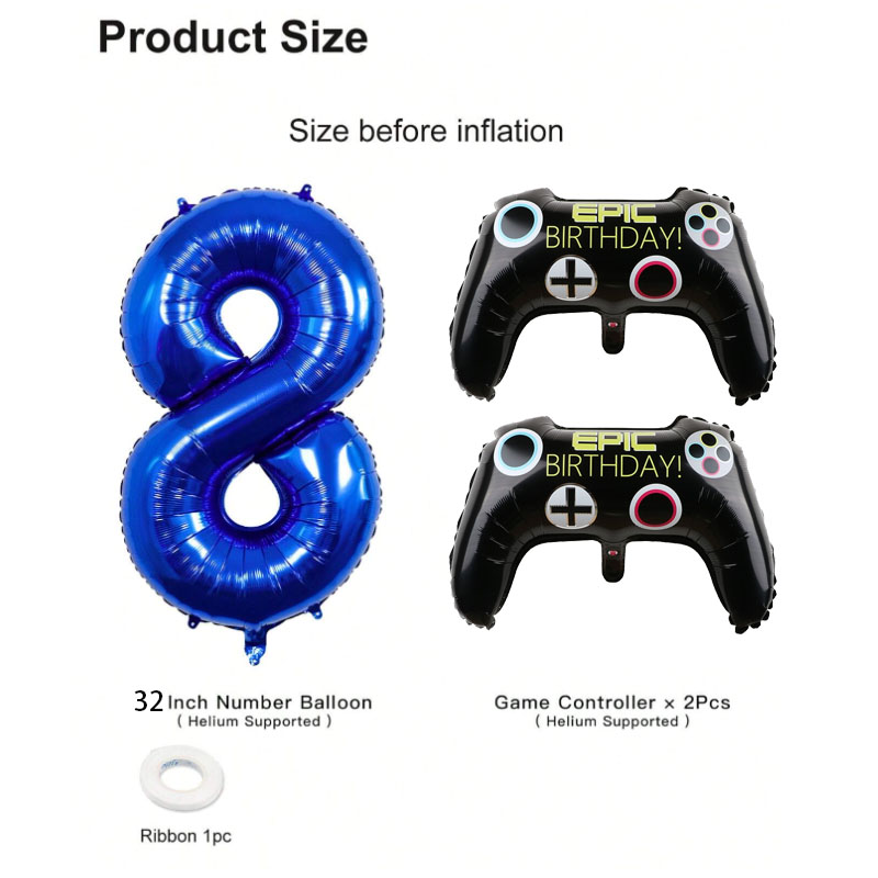 3pcs Video Game Party Supplies - Gaming Accessories Boys 评论和价格