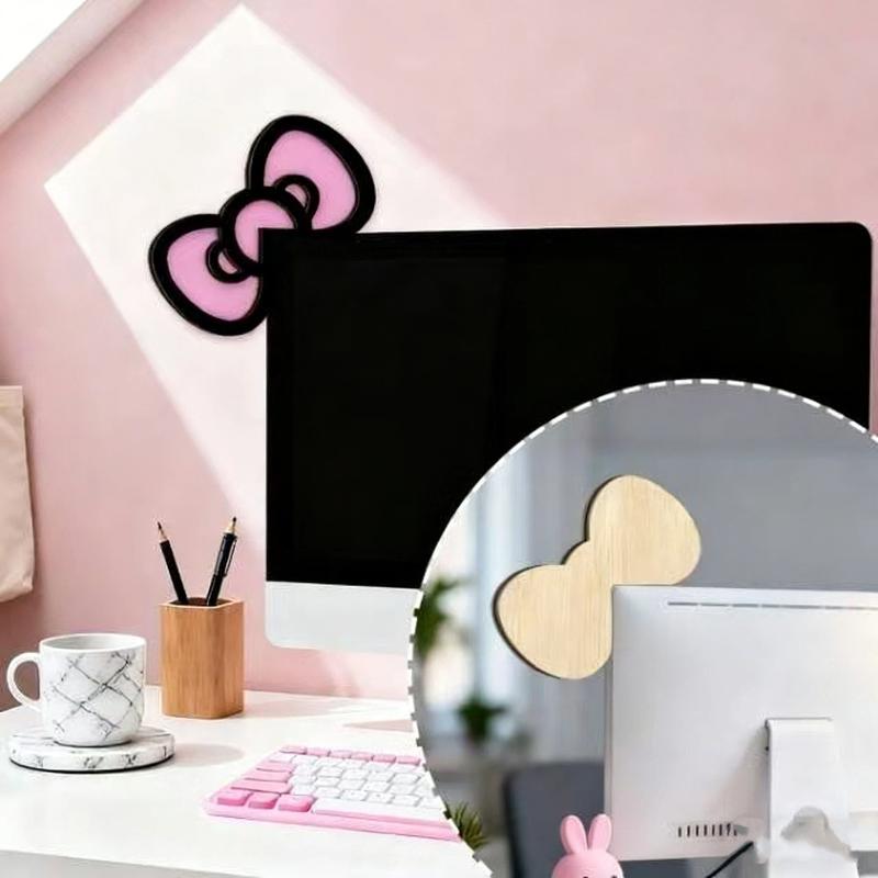 New 1/2Pcs Wooden Bowknot PC A - Gaming Accessories Kawaii 评论和价格