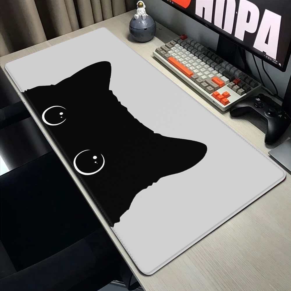 Funny black cat Mouse Pads Cut - Gaming Accessories Companies 评论和价格