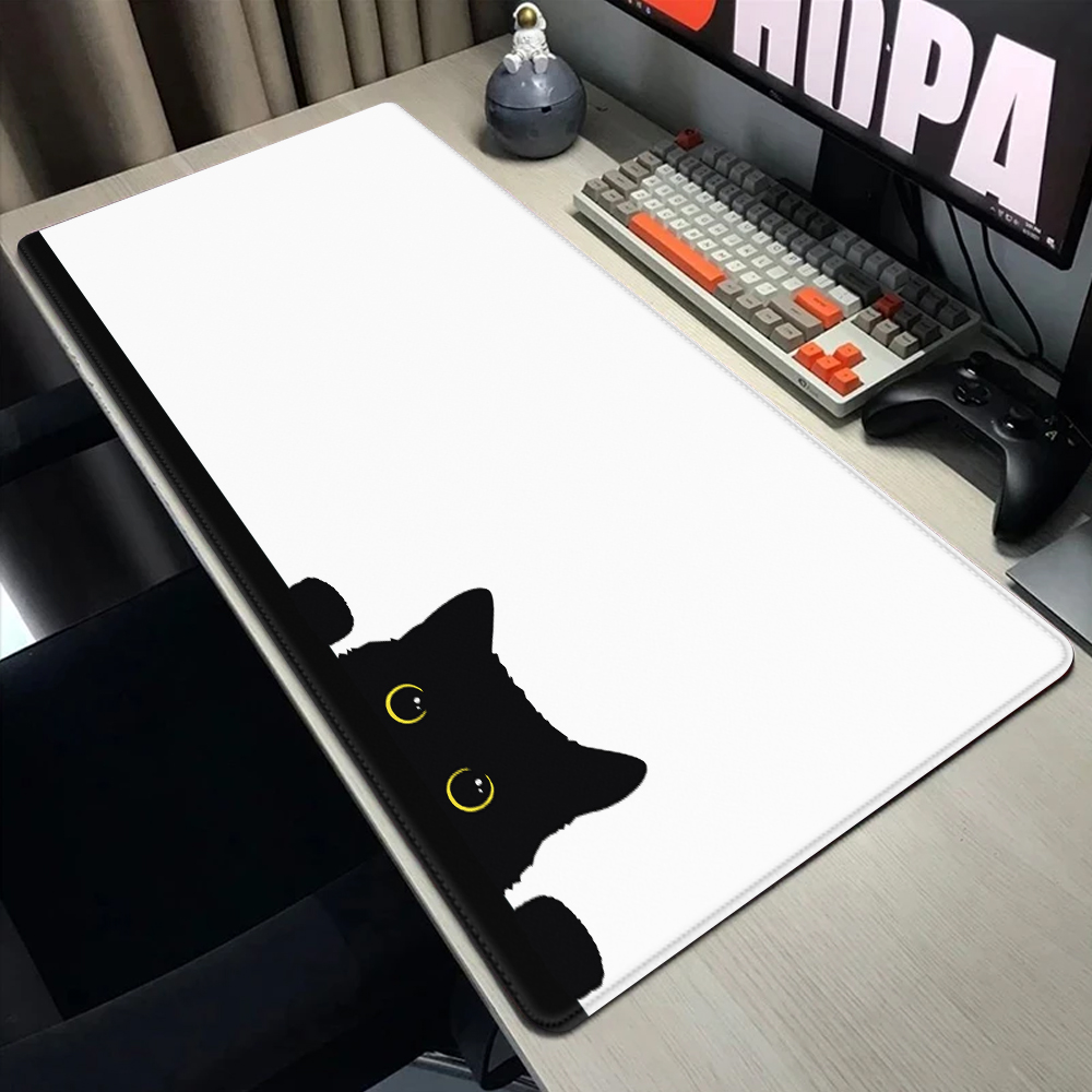 Funny black cat Mouse Pads Cut - Gaming Accessories Companies 评论和价格