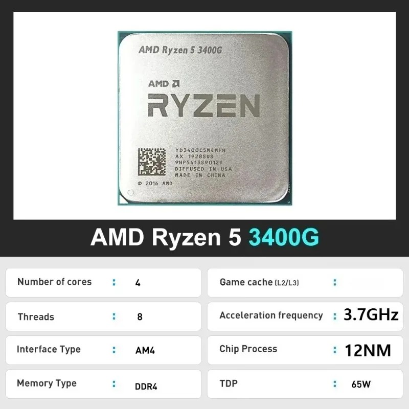 R5 3400G 100% Brand New AMD Ry - Amd Cpu Ryzen 5 评论和价格