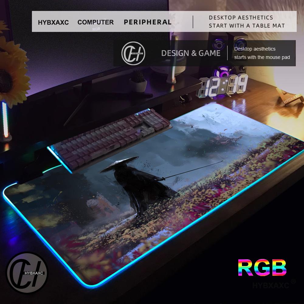RGB Samurai Warrior Mouse Pad  - Gaming Accessories Companies 评论和价格