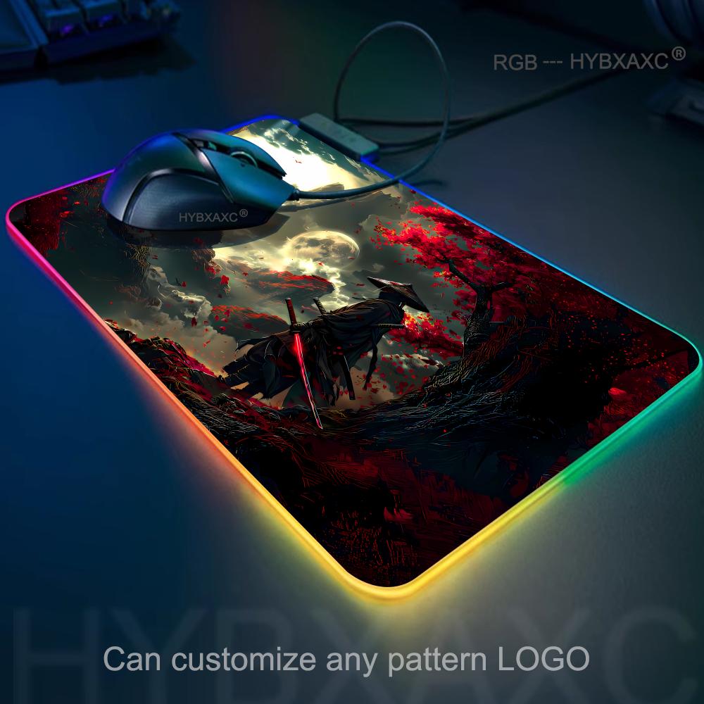 RGB Samurai Warrior Mouse Pad  - Gaming Accessories Companies 评论和价格