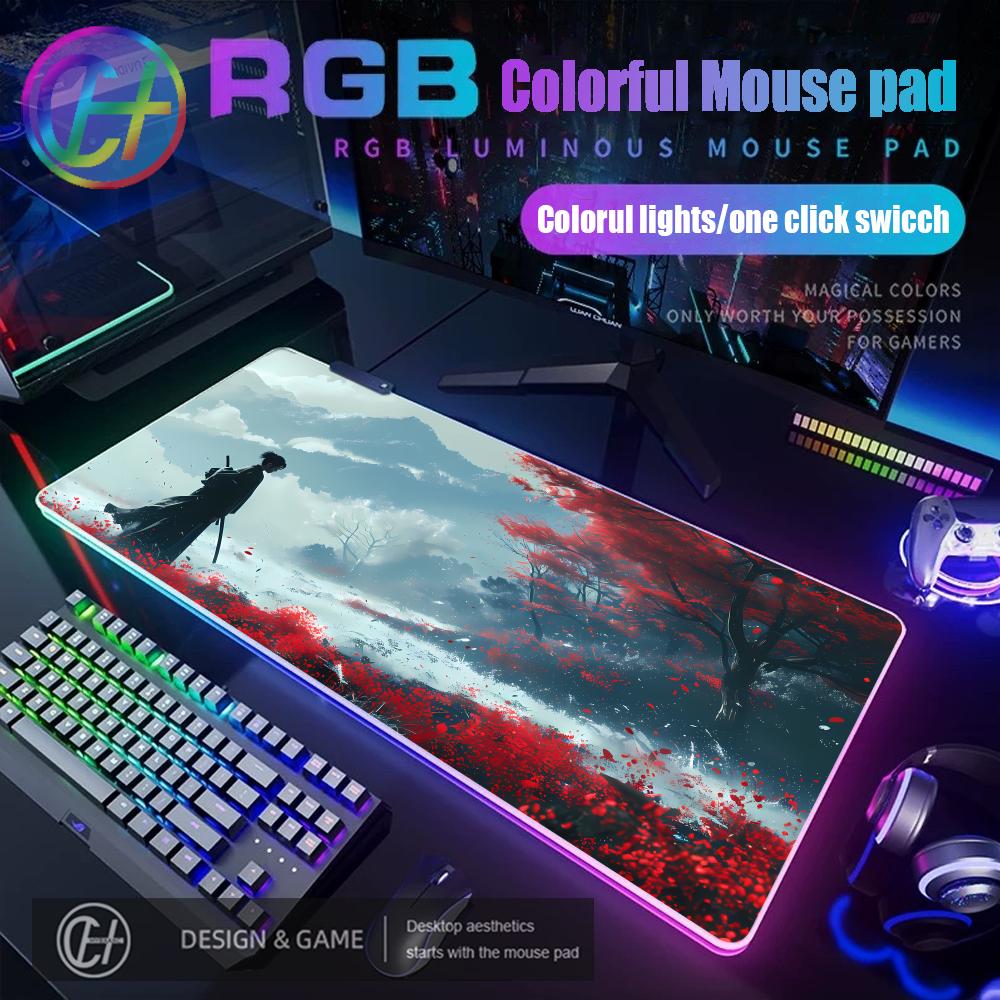 RGB Samurai Warrior Mouse Pad  - Gaming Accessories Companies 评论和价格