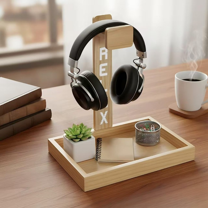 Wooden Gaming Headset Stand, D - Gaming Accessories Organizer 评论和价格