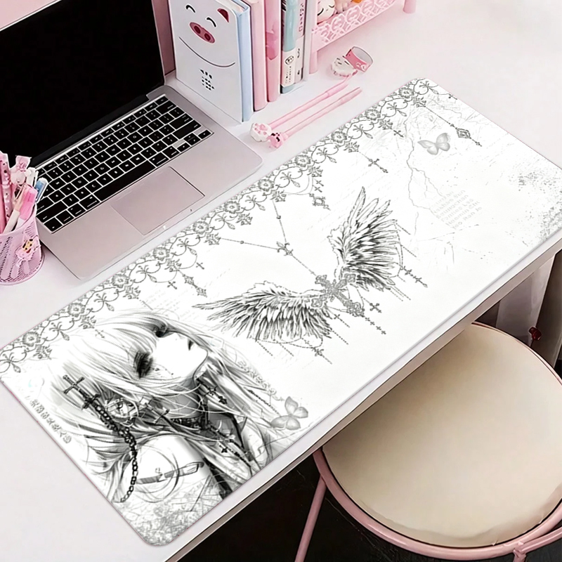 Leather Mousepad Black White A - Gaming Accessories Keyboards 评论和价格
