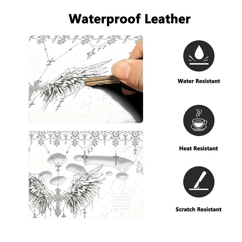Leather Mousepad Black White A - Gaming Accessories Keyboards 评论和价格