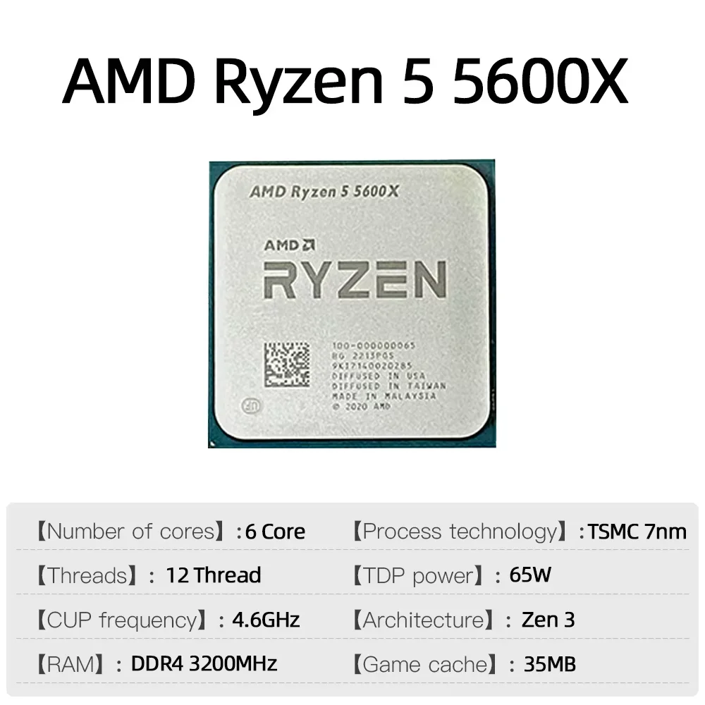 AMD Ryzen 5 5600X 7NM Processo - Amd Cpu Ryzen 5 评论和价格